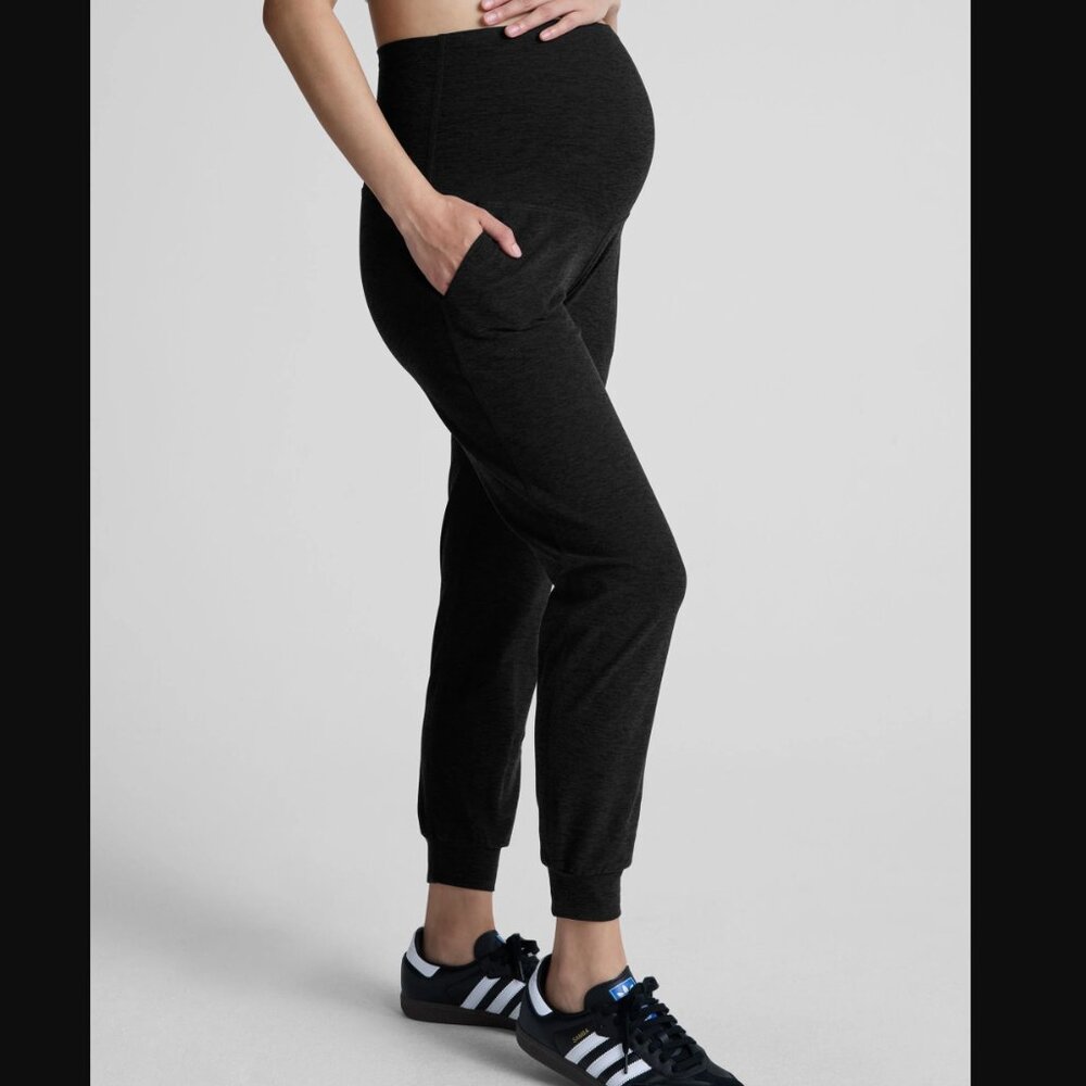 Beyond Yoga Charcoal Maternity Joggers